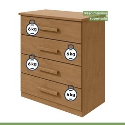 Quarto Infantil com Beliche Olga Cômoda e Criado Baião e Guarda-roupa Alonzo - 16