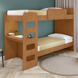 Quarto Infantil com Beliche Olga Cômoda e Criado Baião e Guarda-roupa Alonzo - 5