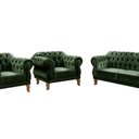 Ver imagem 2 de Conjunto Sofá Duquesa Chesterfield 2 Lugares e 2 Poltronas