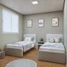Quarto Infantil com 2 Camas Solteiro Loop Tecido Korino - 1