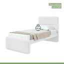 Ver imagem 7 de Kit 2 Camas de Solteiro Infantil com Cabeceira Estofada Corino Loop Branco