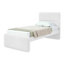 Ver imagem 4 de Kit 2 Camas de Solteiro Infantil com Cabeceira Estofada Corino Loop Branco