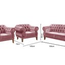 Ver imagem 3 de Conjunto Sofá Duquesa Chesterfield Lugares e 2 Poltronas Rosa Rose