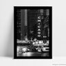 Quadro Decorativo Monumento Cidade Chicago em Moldura Caixa Tacolado Moldura Caixa Alta 4,5cm Branca - 1