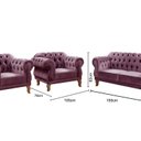 Ver imagem 3 de Conjunto Sofá Duquesa Chesterfield Lugares e 2 Poltronas Roxo