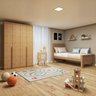 Quarto Infantil com Guarda-roupa Solteiro 4 Portas 2 Gavetas Alonzo e Cama Solteiro Athenas - 1