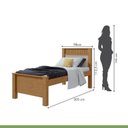 Ver imagem 3 de Kit Quarto Infantil com Guarda-Roupa 4 Portas e Cama de Solteiro Marrom Amêndoa Clean