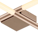 Ver imagem 3 de Plafon de Sobrepor Palito Dourado (c)70cm (l)70cm (a)7cm 4x6w 2700k 1200lm - Cd016