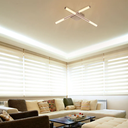 Ver imagem 4 de Plafon de Sobrepor Palito Dourado (c)70cm (l)70cm (a)7cm 4x6w 2700k 1200lm - Cd016