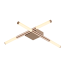 Ver imagem 5 de Plafon de Sobrepor Palito Dourado (c)70cm (l)70cm (a)7cm 4x6w 2700k 1200lm - Cd016