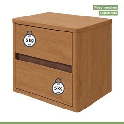 Quarto Infantil com 2 Camas Solteiro Loop e 1 Mesa de Cabeceira Leder - 17
