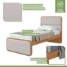 Quarto Infantil com 2 Camas Solteiro Loop e 1 Mesa de Cabeceira Leder - 10