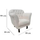 Ver mais imagens de Kit 2 Poltronas Decorativa Dália Linho Bege Pés Madeira