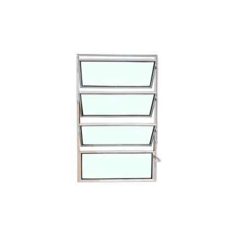 Vitro Basculante 80x40 Alumínio Branco Vidro Liso