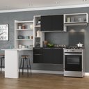 Ver imagem 3 de Armário de Cozinha Compacta com Mesa Dobrável Sofia Multimóveis V2007 Branco/preto