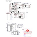 Ver imagem 5 de Armário de Cozinha Compacta com Mesa Dobrável Sofia Multimóveis V2007 Branco/preto