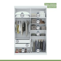 Quarto Infantil com Guarda-roupa Solteiro 4 Portas 2 Gavetas Alonzo e Cama Solteiro Athenas - 15