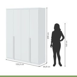 Quarto Infantil com Guarda-roupa Solteiro 4 Portas 2 Gavetas Alonzo e Cama Solteiro Athenas - 14