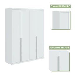 Quarto Infantil com Guarda-roupa Solteiro 4 Portas 2 Gavetas Alonzo e Cama Solteiro Athenas - 11