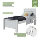 Ver imagem 6 de Kit Quarto Infantil com Guarda-Roupa 4 Portas e Cama de Solteiro Branco