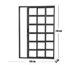 Ver imagem 3 de Porta Travessa de Correr 2 Folhas 210 x 120cm Linha 25 Preto Esquadrias Bergamo