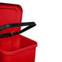 Ver imagem 3 de Lixeira 50l Retangular C/ Pedal Vermelho Lar Plasticos 13248