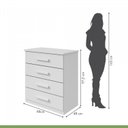 Ver imagem 4 de Conjunto Quarto Infantil com Beliche Escrivaninha Cômoda e Guarda-Roupa Branco