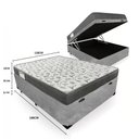 Ver imagem 6 de Cama Box Baú Casal Suede + Colchão de Espuma D33 - Sereneprime - 138cm Cinza