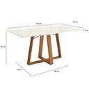 Ver imagem 3 de Mesa 160 cm Kappesberg Gardeni, Tampo MDF e Vidro