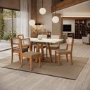 Ver imagem 1 de Mesa 160 cm Kappesberg Gardeni, Tampo MDF e Vidro