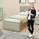 Ver imagem 7 de Quarto Infantil com 2 Camas Solteiro Loop Tecido Boucle e Mesa de Cabeceira 2 Gavetas Loop