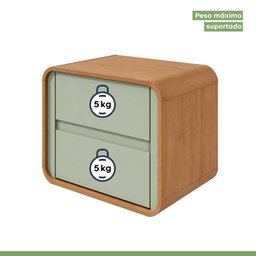 Quarto Infantil com 2 Camas Solteiro Loop Tecido Boucle e Mesa de Cabeceira 2 Gavetas Loop - 16
