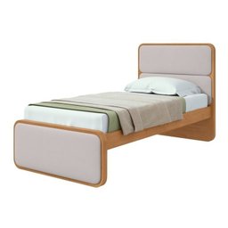 Quarto Infantil com Cama Solteiro Loop Tecido Corano e 	cômoda 8 Gavetas 150x95cm Leder - 13