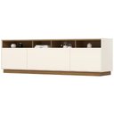 Ver imagem 2 de Rack Tv 80 Pol 180cm 3 Portas Lenox Off/cinamomo H02 - Mpozenato