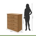 Ver imagem 4 de Kit Quarto Infantil com Cama de Solteiro e Cômoda 4 Gavetas Marrom Amêndoa Clean