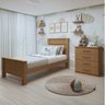 Quarto Infantil com Cama Solteiro Athenas e Cômoda 4 Gavetas Baião - 1