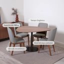 Ver imagem 2 de Conjunto de Jantar Mesa Orgânica Kalyx 4 Cadeiras Kalina - Preto C/ Canella - Carbono