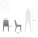 Ver mais imagens de Conjunto de Jantar Mesa Orgânica Kalyx 4 Cadeiras Kalina - Preto C/ Canella - Carbono