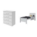 Ver imagem 2 de Kit Quarto Infantil com Cama de Solteiro e Cômoda 4 Gavetas Branco