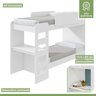 Quarto Infantil Beliche Olga com Cômoda e Mesa de Cabeceira Baião - 7