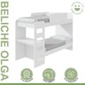 Quarto Infantil Beliche Olga com Cômoda e Mesa de Cabeceira Baião - 12