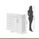 Ver imagem 4 de Kit Quarto Infantil com Cama de Solteiro e Cômoda 8 Gavetas 2 Portas Branco