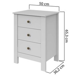 Quarto Infantil com 2 Camas Solteiro Athenas Plus e Mesa de Cabeceira 3 Gavetas Maggiore New - 12