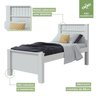 Quarto Infantil com 2 Camas Solteiro Athenas Plus e Mesa de Cabeceira 3 Gavetas Maggiore New - 3