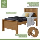 Ver mais imagens de Kit Quarto Infantil 3 Peças com 2 Camas Solteiro e Mesa de Cabeceira Athenas Maggiore Amêndoa Clean