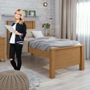 Ver imagem 7 de Kit Quarto Infantil 3 Peças com 2 Camas Solteiro e Mesa de Cabeceira Athenas Maggiore Amêndoa Clean