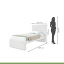 Ver imagem 3 de Kit Quarto Infantil 3 Peças com 2 Camas de Solteiro e Cômoda Loop Maggiore Branco