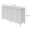 Ver imagem 4 de Kit Quarto Infantil 3 Peças com 2 Camas de Solteiro e Cômoda Loop Maggiore Branco