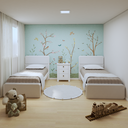 Ver imagem 1 de Kit Quarto Infantil 3 Peças com 2 Camas de Solteiro e Mesa de Cabeceira Loop Maggiore Branco