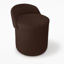 Ver imagem 2 de Puff Banco Orgânico Encosto Redondo Sala Estar Quarto Suede Marrom